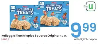 Albertsons Kellogg's Rice Krispies Squares Original offer