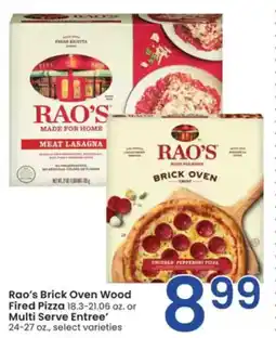 Albertsons Rao's Brick Oven Wood Fired Pizza or Multi Serve Entree' offer