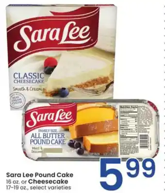 Albertsons Sara Lee Pound Cake offer