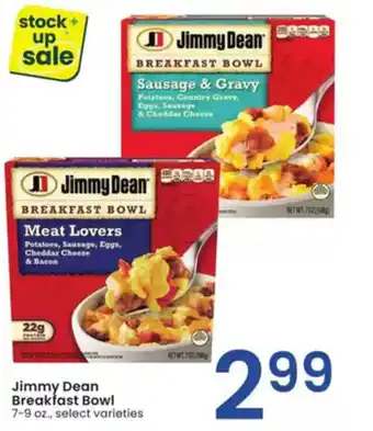 Albertsons Jimmy Dean Breakfast Bowl offer