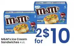 Albertsons M&M's Ice Cream Sandwiches offer