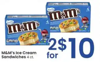 Albertsons M&M's Ice Cream Sandwiches offer