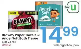 Albertsons Brawny Paper Towels or Angel Soft Bath Tissue offer