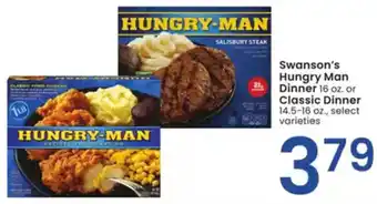 Albertsons Swanson's Hungry Man Dinner or Classic Dinner offer