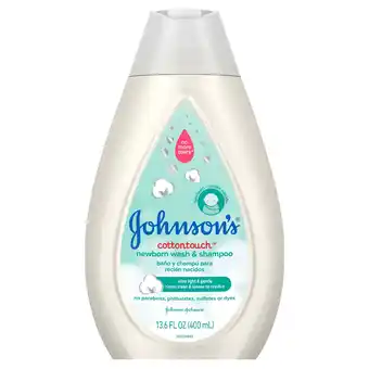 Walmart Johnson's CottonTouch for Newborn Baby and Toddler Bath Shampoo and Body Wash, 13.6 oz offer