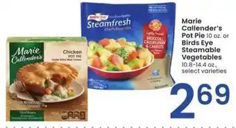 Albertsons Marie Callender's Pot Pie or Birds Eye Steamable Vegetables offer