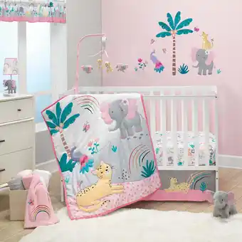 Walmart Bedtime Originals Rainbow Jungle 5-Piece Nursery Baby Crib Bedding Set offer