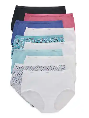 Walmart Hanes Women's Cotton Brief Underwear, 10-Pack, Sizes 6 (M) - 10 (3XL) offer