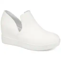 Walmart Journee Womens Cardi Round Toe Slip On Wedge Sneakers offer