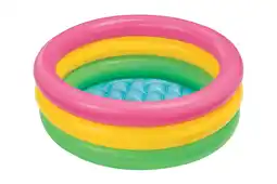 Walmart Intex 58924EP 34in x 10in Sunset Glow Soft Inflatable Baby Swimming Pool offer