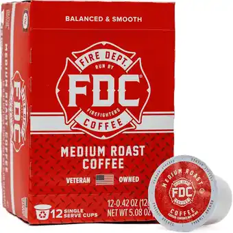 Walmart Fire Department Coffee, Original Medium Roast, Premium K-Cup Coffee Pods (12 Pack) offer