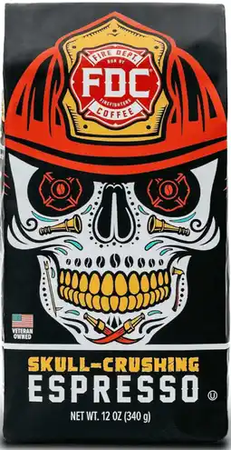 Walmart Fire Department Coffee Skull-Crushing Espresso Dark Roast Premium Ground Coffee, 12 oz offer