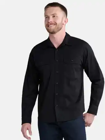 Walmart Brahma Men's Ripstop Work Shirt with Long Sleeves, Sizes S-5XL offer