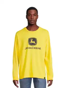 Walmart John Deere Men's and Big Men's Jersey Graphic Long Sleeve Tee T-Shirt, up to Size 3XL offer