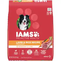 Walmart IAMS Minichunks Lamb & Rice Dry Dog Food for Adult Dogs, 30 lb. Bag offer