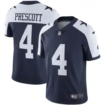 Walmart Men's Nike Dak Prescott Navy Dallas Cowboys Alternate Vapor Limited Jersey offer