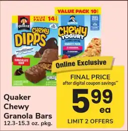 ACME Quaker Chewy Granola Bars offer