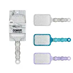 Walmart Conair Gel Grip Nylon Bristle Paddle Hairbrush with Comfy Handle, Colors Vary offer