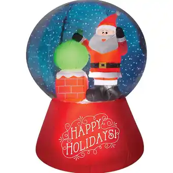 Walmart Gemmy Inflatable Santa Snow Globe Christmas LED Lighted Yard Decoration - 66 in offer