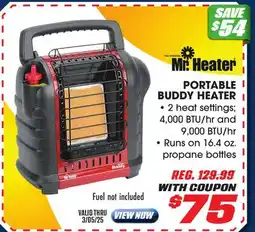 Big 5 Mr. Heater Portable Propane Buddy Heater offer