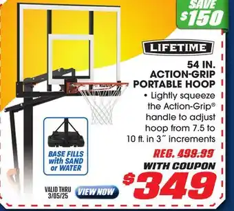 Big 5 Lifetime 54 Action Grip Portable Hoop offer