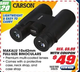 Big 5 Carson Makalu 10x42mm Full-Size Binoculars offer