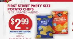 Smart & Final FIRST STREET PARTY SIZE POTATO CHIPS offer