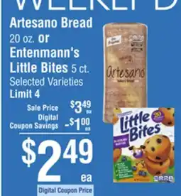 Smart & Final Artesano Bread or Entenmann's Little Bites offer