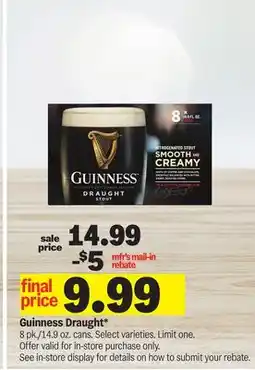 Meijer Guinness Draught offer