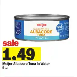 Meijer Meijer Albacore Tuna In Water offer