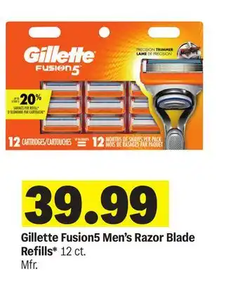 Meijer Gillette Fusion5 Men's Razor Blade Refills offer