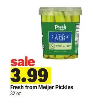 Meijer Fresh from Meijer Pickles offer