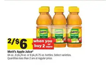 Meijer Mott's Apple Juice offer