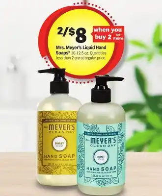 Meijer Mrs. Meyer's Liquid Hand Soaps offer