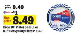 Meijer Dixie 10 Plates 64-86 ct. or 8.5 Heavy Duty Plates* 154 ct offer