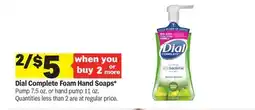 Meijer Dial Complete Foam Hand Soaps offer