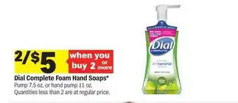 Meijer Dial Complete Foam Hand Soaps offer