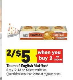 Meijer Thomas' English Muffins offer