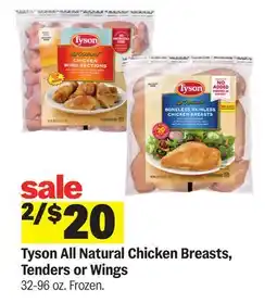 Meijer Tyson All Natural Chicken Breasts, Tenders or Wings offer