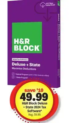 Meijer H & R Block Deluxe + State 2024 Tax Software offer