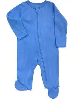 Walmart Wonder Nation Baby Gender Neutral Zip Front Footed Sleep N Play Pajamas, Sizes Preemie-6/9 Months offer