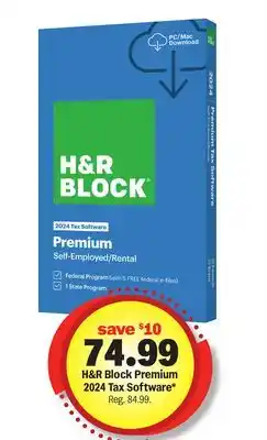 Meijer H & R Block Premium 2024 Tax Software offer