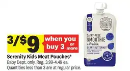 Meijer Serenity Kids Meat Pouches offer