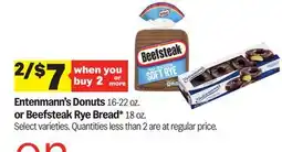 Meijer Entenmann's Donuts 16-22 oz. or Beefsteak Rye Bread* 18 oz offer