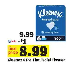 Meijer Kleenex 6 Pk. Flat Facial Tissue offer