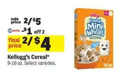 Meijer Kellogg's Cereal offer