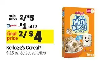 Meijer Kellogg's Cereal offer