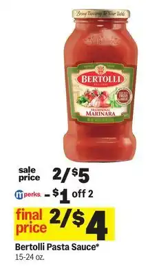 Meijer Bertolli Pasta Sauce offer