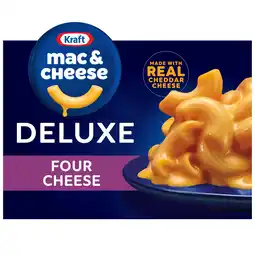 Walmart Kraft Deluxe Four Cheese Mac N Cheese Macaroni and Cheese Dinner, 14 oz Box offer