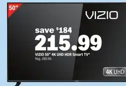 Meijer VIZIO 50 4K UHD HDR Smart TV offer